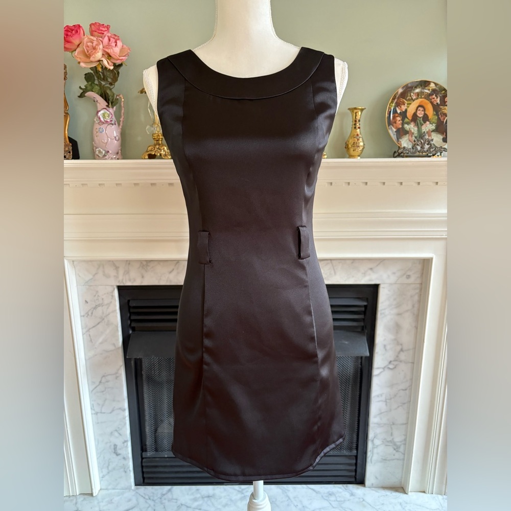 Dressbarn Blue Sheath Mini Dress Sleeveless Crew Neck